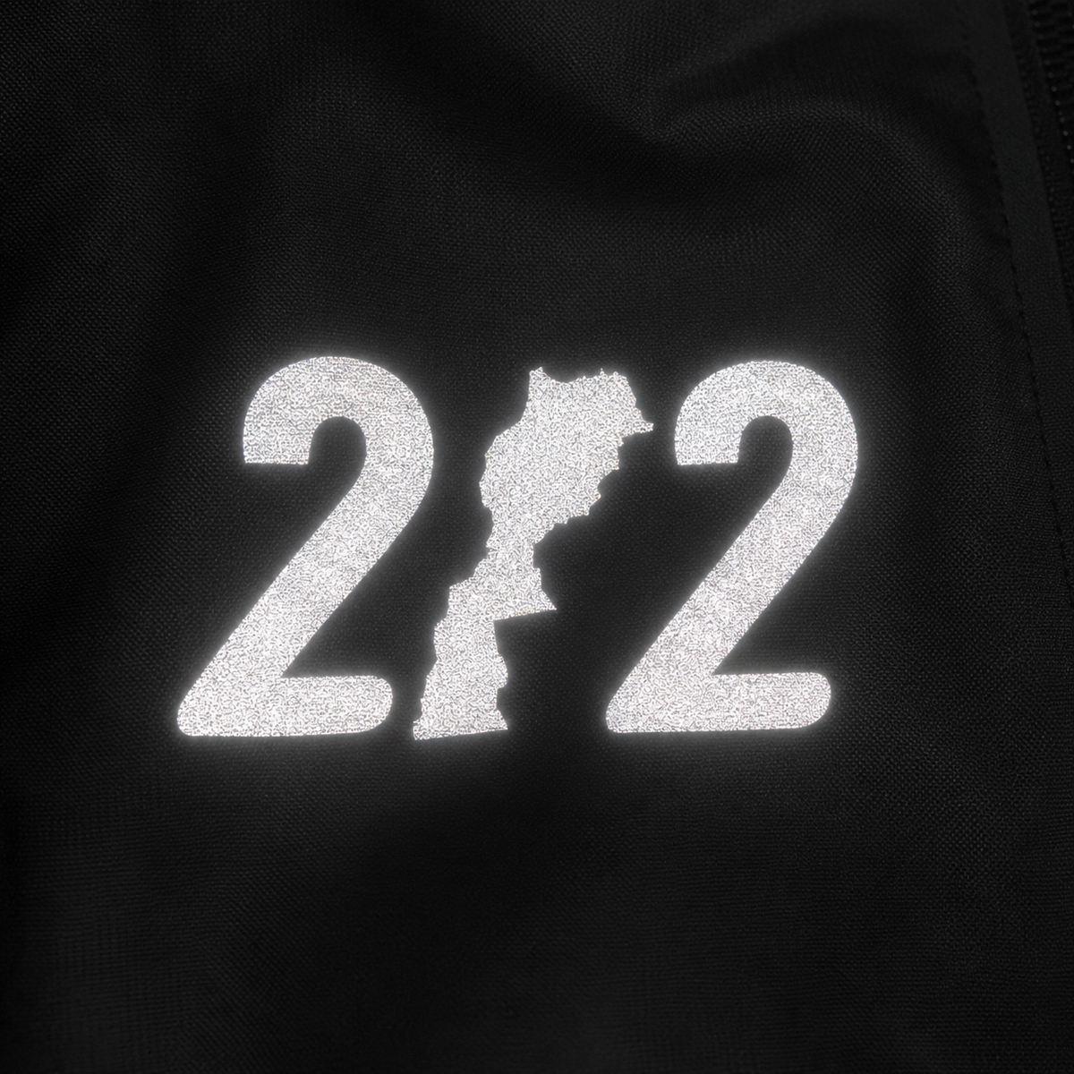 Indicatif 212 avec carte du Maroc, détail réfléchissant